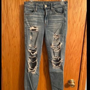 American Eagle distressed skinny jeans